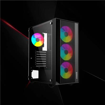 Gabinete Raidmax Vector V100 Black x4 Fan RGB