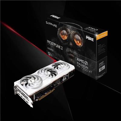 Placa De Video Sapphire RX 7700XT Pure Frost Punk 