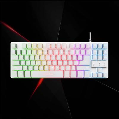 Teclado Mecamembrana Trust Gaming 833W Thado Metal White Español TKL