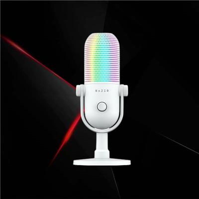 Microfono Razer Seiren V3 Chroma RGB USB White Edition